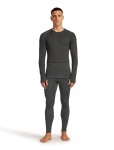 Pánské merino tričko s dlouhým rukávem ICEBREAKER Mens 260 ZoneKnit LS Crewe, Jet Heather velikost: M