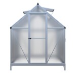 Polykarbonátový skleník LanitPlast Sarana 6×8, PC 4 mm (stříbrný)