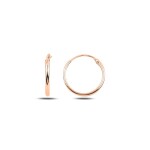 LUNICA Stříbrné kroužkové náušnice 1,4 cm ROSE GOLD 0499