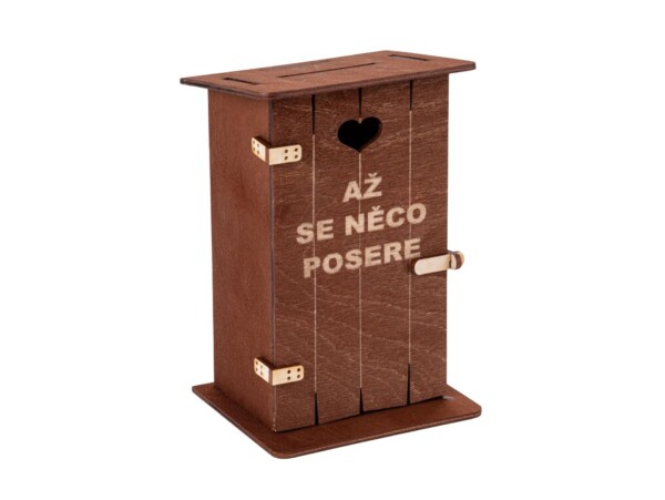 Ptakoviny.cz Pokladnička kadibudka dřevěná - Až se něco posere