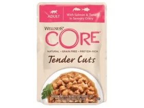 Wellness Core Cat Tender losos a tuňák v omáčce Kapsička 85g (076344116639)