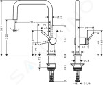 HANSGROHE - M54 Dřezová baterie Talis, EcoSmart, chrom 72844000