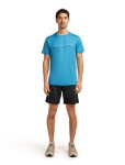 Pánské merino triko s krátkým rukávem ICEBREAKER Mens 150 Tech Lite SS Tee Range Stripes, Arctic velikost: XXL