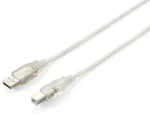 Equip USB-A - USB-B stříbrná / Kabel / USB 2.0 / 1 m (128653)