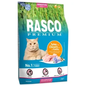 Rasco Premium Sensitive krůta s kořenem čekanky a probiotiky 2kg / Granule pro dospělé kočky (1703-10434)