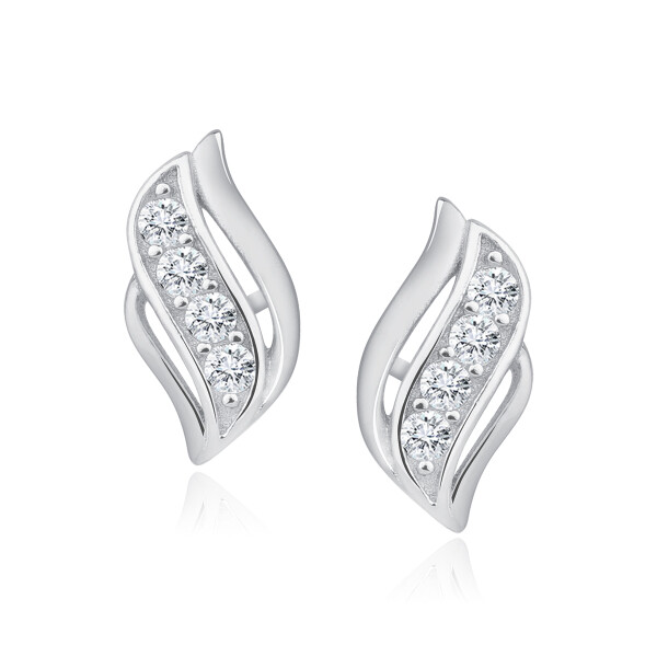 LUNICA Stříbrné náušnice se zirkony 0094 Ag 925; ≤1,2 g.