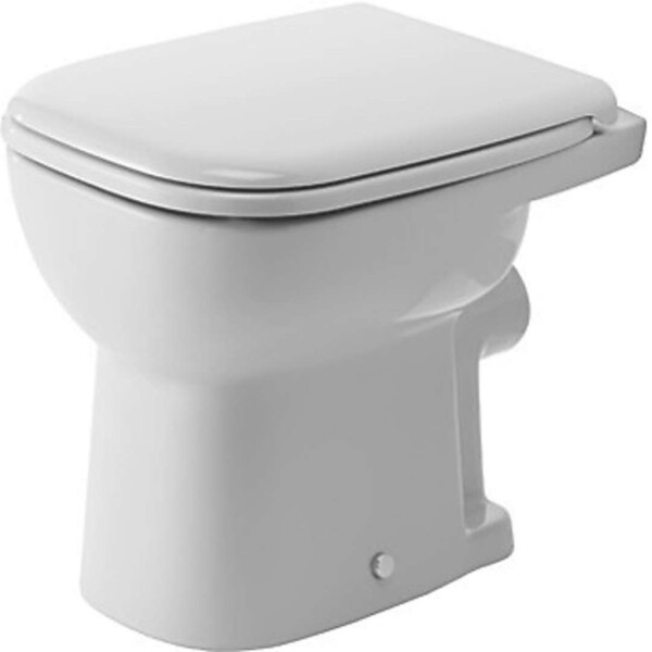 DURAVIT - D-Code Stojící WC, ploché splachování, zadní odpad, bílá 21090900002