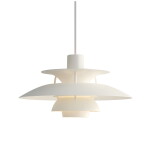 Louis Poulsen Závěsná lampa PH 5 Mini Monochrome White, bílá barva, kov