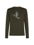 ICEBREAKER Mens Merino 200 Oasis LS Crewe SkiingYeti, Dark Loden (vzorek) velikost: M