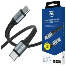3mk Hyper kabel N-SERIES černá / Datový kabel / USB-C na USB-C / 3 m / 100W / PD 3.0 (5903108758208)