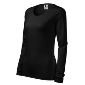 Triko dámské dlouhý rukáv Slim 95% bavlna 5% elastan černá 3XL černá