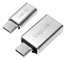 LogiLink sada adaptérů USB-C / Adaptér / USB-C (M) - USB-A, Micro USB (F) / hliník / 2 ks (AU0040)