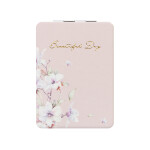 Zrcátko obdélník - Růžová květina