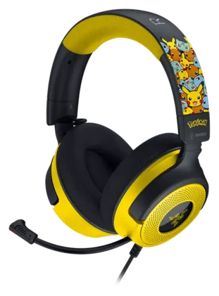 Razer Kraken V4 X Pokémon Kanto Starters Ed. / Herní sluchátka / mikrofon / 7.1 / RGB / USB-A / USB-C (RZ04-05180300-R3M1)