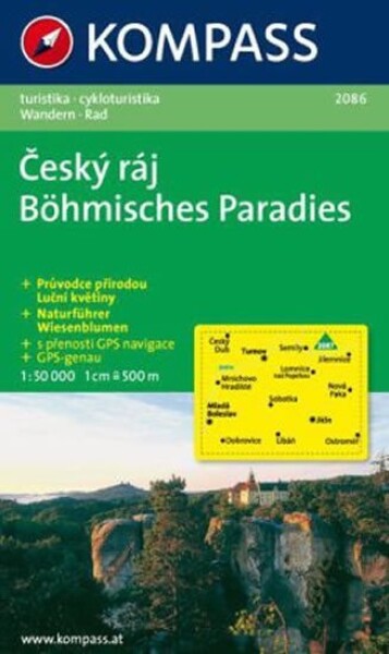 Český ráj, Böhmisches Paradies 1:50 000 turistická mapa KOMPASS 2086