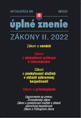 Aktualizácia II/6 2022 Sloboda informácií, Zákon cenách