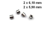 Solidify3D Sada 4 kusů distančních podložek D6/D3/L6 MK3S 2x5,9 a 2x6,1 mm