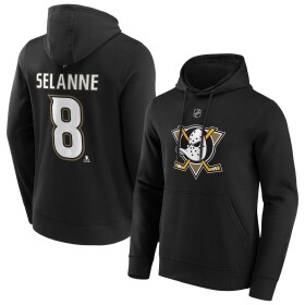 Fanatics Pánská mikina Anaheim Ducks NHL Teemu Selanne #8 Iconic Player Hoodie Velikost: S
