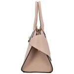 Módní dámská kožená kabelka do ruky Arietta, růžová