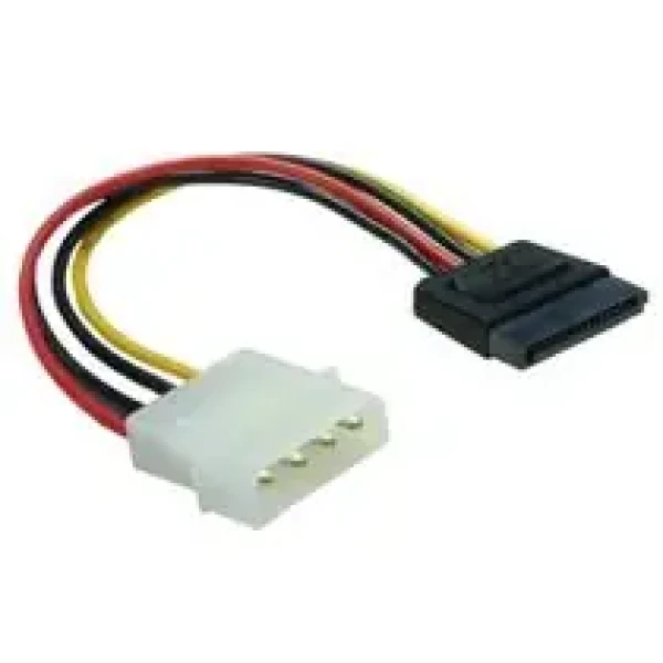 Delock 60112 Redukce napájení MOLEX 4-pin na SATA 15-pin přímý, 6 cm