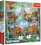 Puzzle dinosauři 4v1