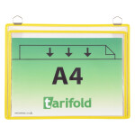 Djois velkokapacitní rámeček s kapsou a dvěma očky, A4, žlutý, 5 ks