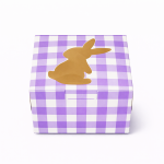 Cake star Velikonoční krabička kostka fialová 10x10x6,5 cm