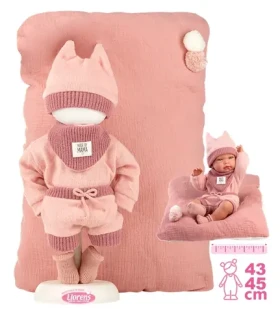 Llorens M738-18 obleček pro panenku miminko NEW BORN velikosti 40-42 cm s doplňky