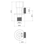 INVENA - Ventil rohový z nerezové oceli s keramickou hlavicí 1/2x3/4" modrý; ZW-47-N20-J