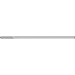 PFERD 21214183 frézovací kolík tvrdokov Špičatý kužel Délka 41 mm Vnější Ø 3 mm Pracovní délka 11 mm Ø hřídele 3 mm 1 ks