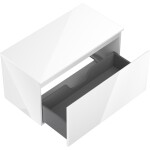 MEXEN/S - Orio koupelnová skříňka pod umyvadlo 90 cm s deskou, 1 šuplík, bílá lesk 91A10-09047-1-BFC00
