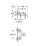 GROHE - Eurosmart Páková sprchová baterie, chrom 33555002