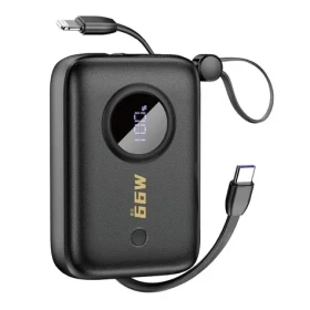 Dudao K14 10000mAh černá / Powerbanka / s kabelem USB-C / Lightning (156322)