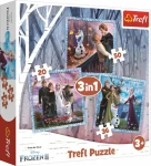 Trefl - Puzzle -Ledové království 2: Kouzelný příběh 3v1