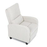 TV a relaxační křeslo, manuální polohování push back, potah manšestrová béžová látka