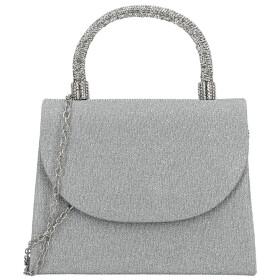Módní dámská plesová kabelka Michelle Moon Melita, stříbrná
