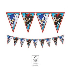 Sonic vlajky papírové 9 ks Sonic vlajky papírové 9 ks