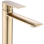 REA - Umyvadlová baterie VENETA Brush Gold vysoká REA-B3009