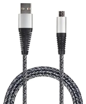 2GO USB-A - Micro-USB 1 m stříbrná / Datový a nabíjecí kabel / Nylon (795951)