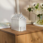 Räder Porcelánový svícen domeček Cottage White, bílá barva, porcelán