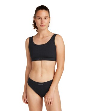Dámská merino podprsenka ICEBREAKER Wmns Rib Lotus Bra, Black velikost: XL