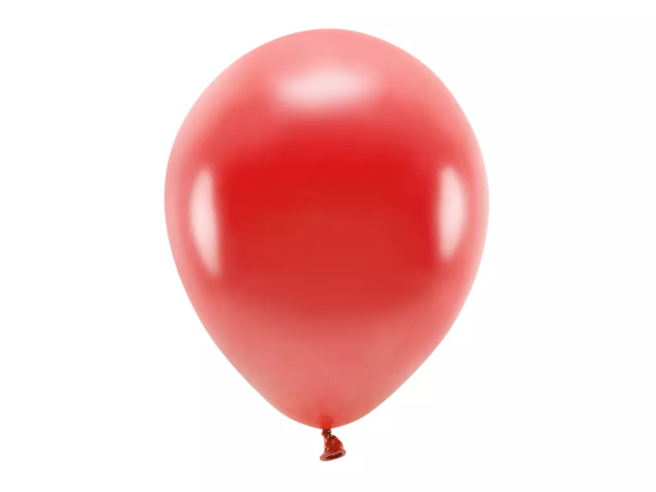 Ptakoviny.cz Sada 10 červených metalických balónků 30 cm