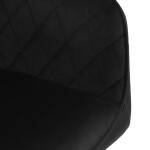 Jídelní židle, černá, sametová látka, DCH-215 BK4