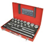 EXTOL PREMIUM 8818350 Gola sada 3/4", 22 dílů, plechový kufr