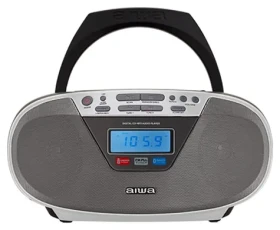 Aiwa BBTU-400SL stříbrná / Mikrosystém / CD / Bluetooth / USB / FM / 6W (BBTU-400SL)