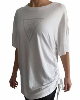 Dámské triko Guess E4GI00 bílé OVERSIZE