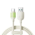 Joyroom S-A53 Nabíjecí kabel s fluorescenčním hrotem USB-A (M) - USB-C (M) 3A 1.2m béžová (6956116730482)