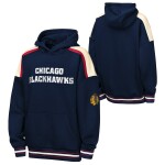 Outerstuff Dětská mikina Chicago Blackhawks NHL Camaraderie Oversized Colorblock Fleece Velikost: Dětské S (122 – 134)