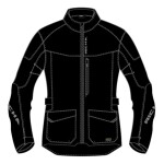 Dámská moto bunda Richa Buster 2 WP prodloužená černá - XL