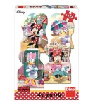 Puzzle Minnie a Daisy v létě 4x54 dílků - Dino
